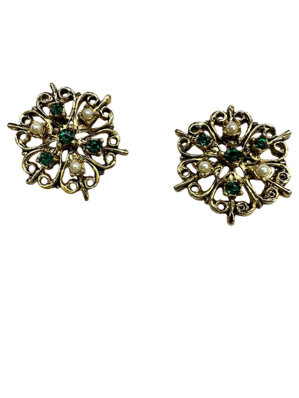 Filagree Goldtone Earrings